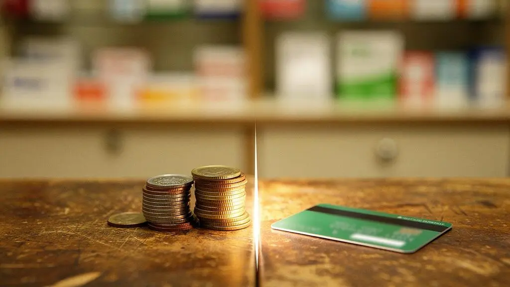 Illustration symbolique du reste à charge en France, montrant une part de la facture de santé non couverte par la Sécurité sociale